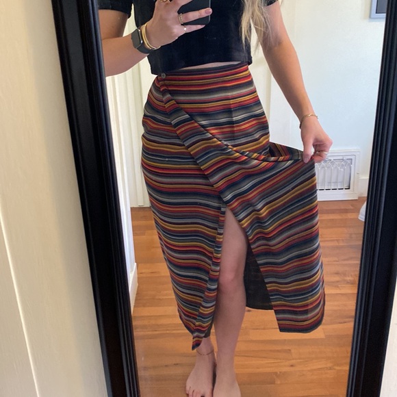 High waist striped midi skirt - Picture 2 of 6